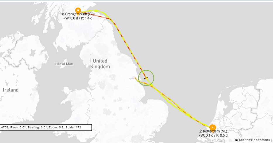 Ship collision off UK coast: Xeneta analyst response